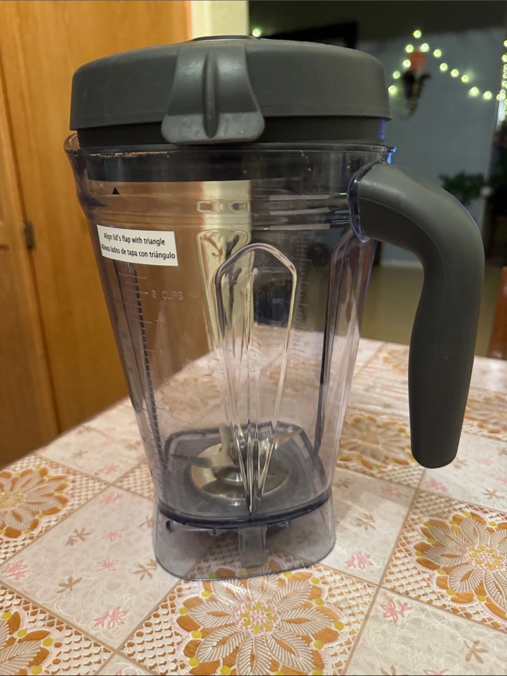 Princess House Gray Replacement Blender Pitcher with Lid and Handle